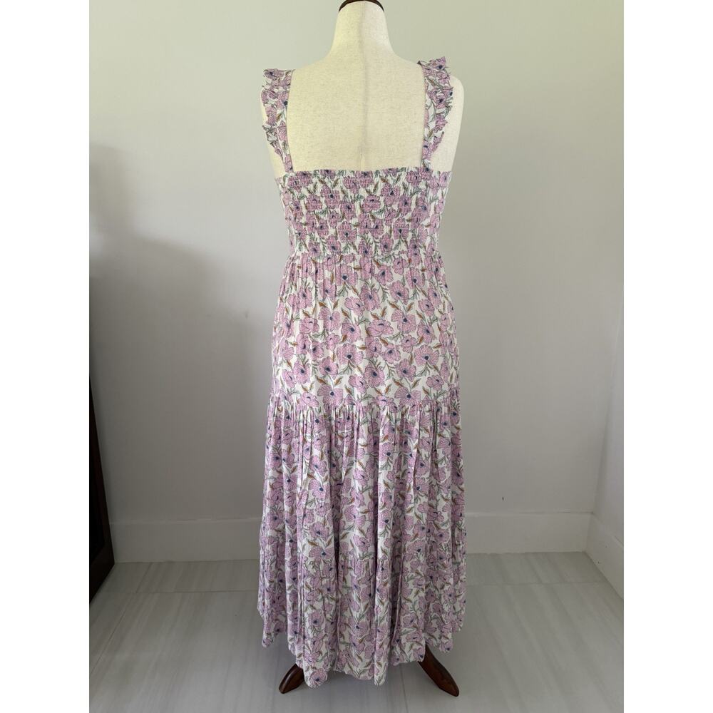 Haute Hippie Style Cottagecore Floral Tiered Maxi Dress Boho Garden Party Large - Picture 7 of 11